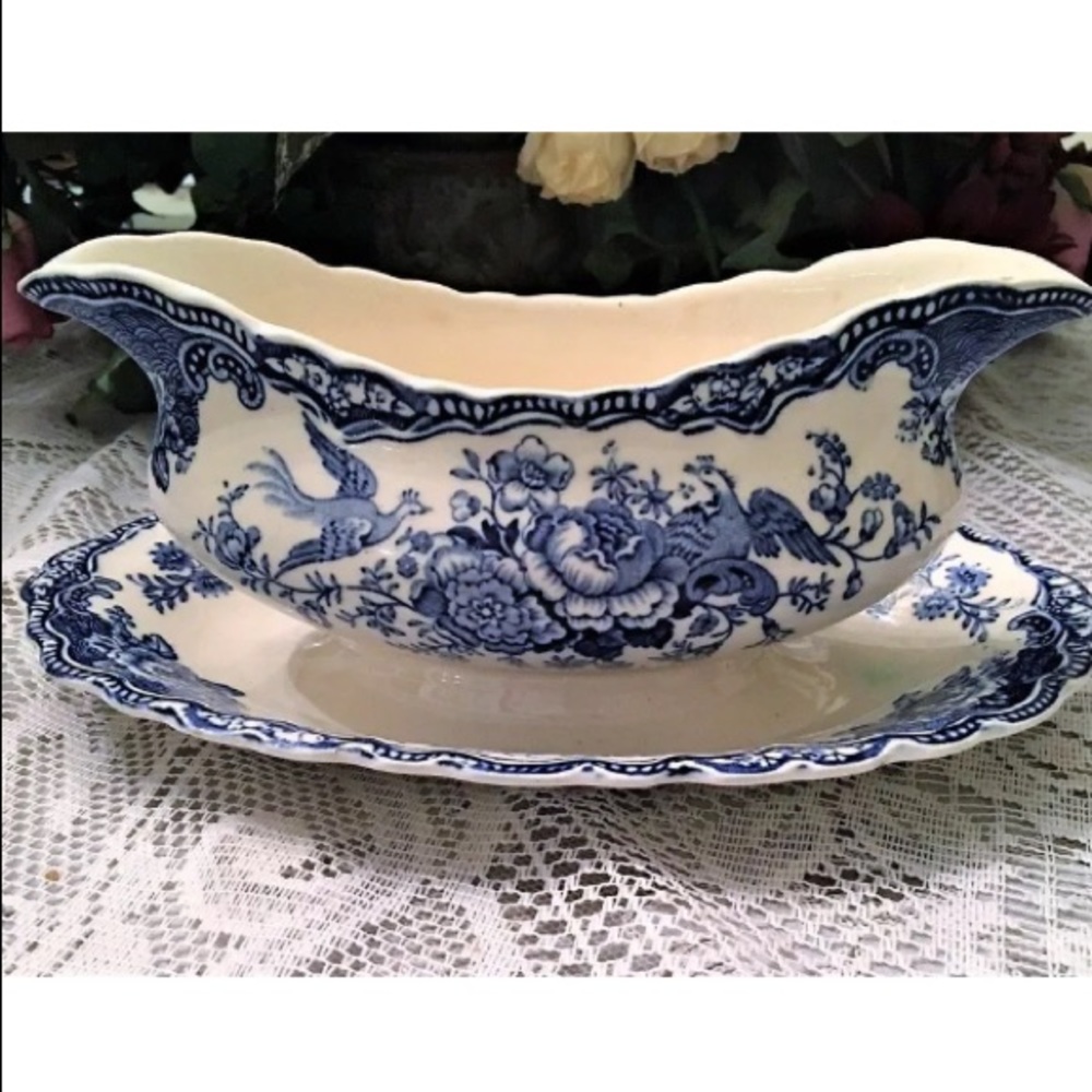 Crown Ducal Bristol Gravy Boat &Under plate c 1931